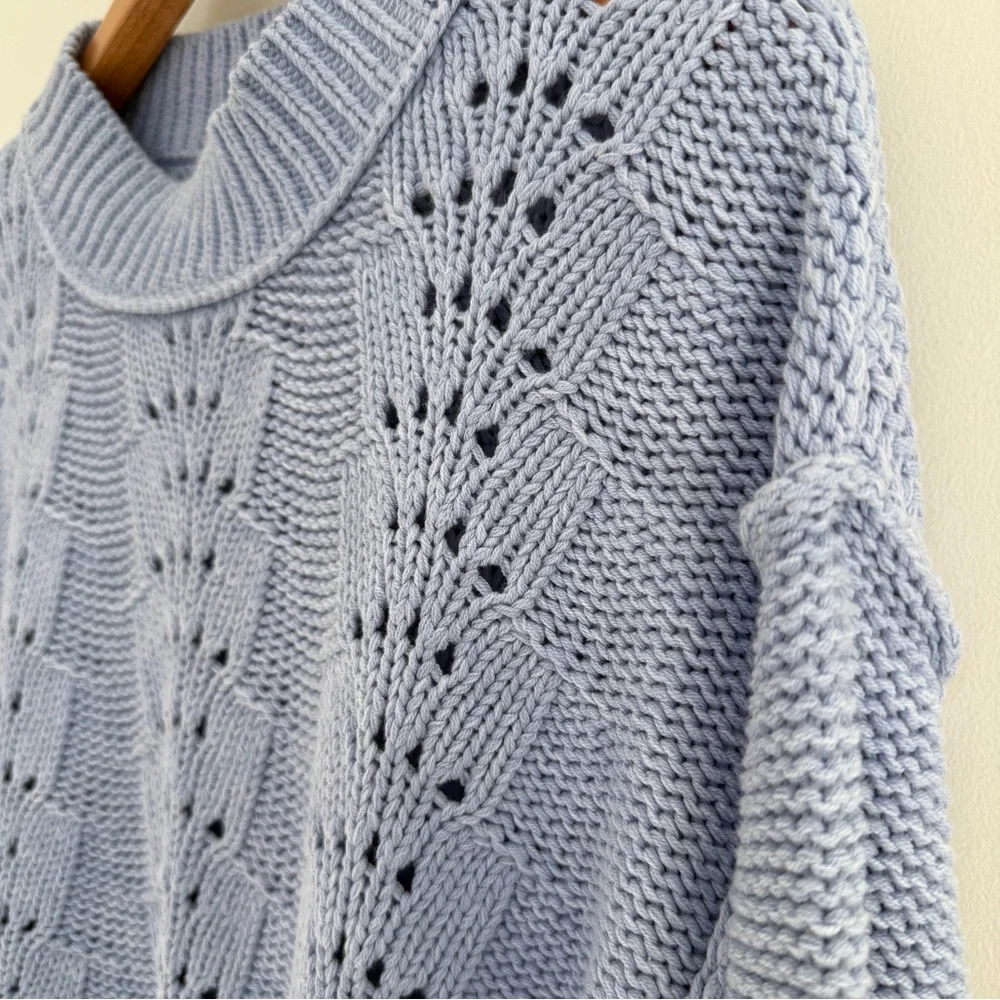 NWT Free People Bell Song Texture-Knit Sweater Size Medium - Picture 3 of 8